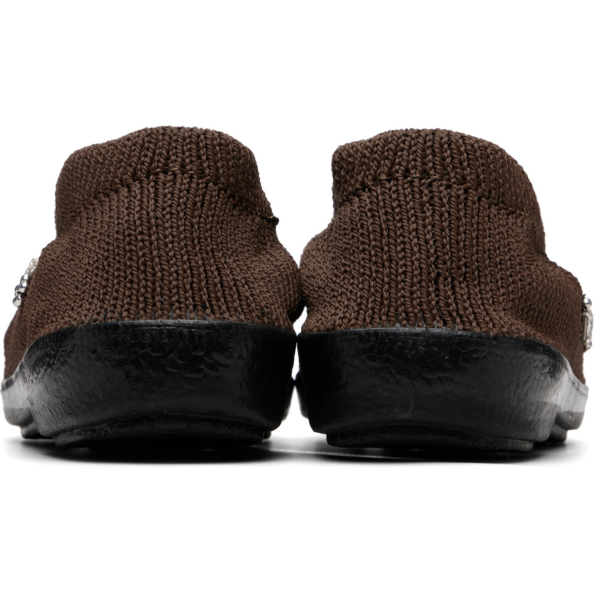 RESCHA SSENSE Exclusive Brown Jewel Slip-on Loafers