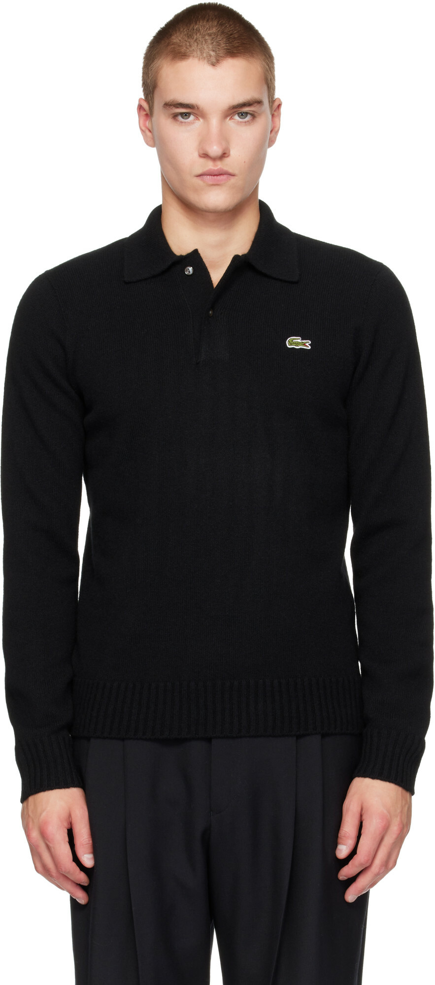 Lacoste Black Cashmere Polo