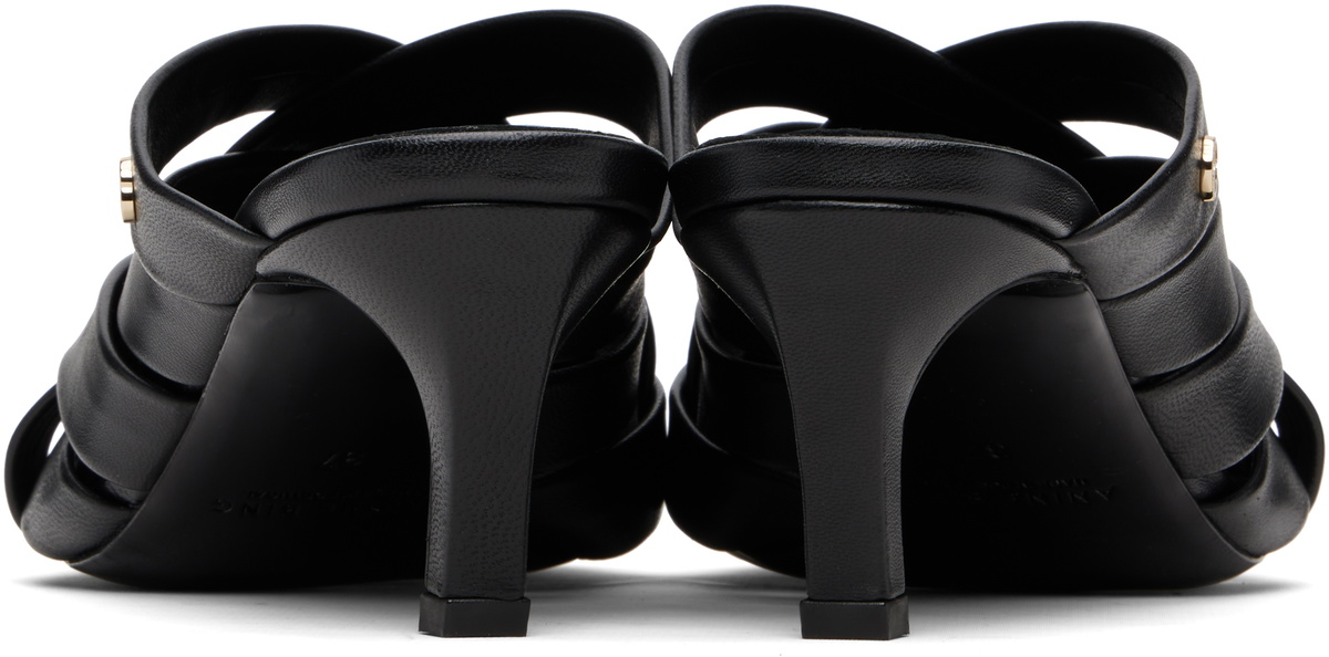 ANINE BING Black Eve Mule Heeled Sandals