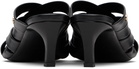 ANINE BING Black Eve Mule Heeled Sandals