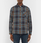 rag & bone - Fit 3 Checked Cotton-Twill Shirt - Blue