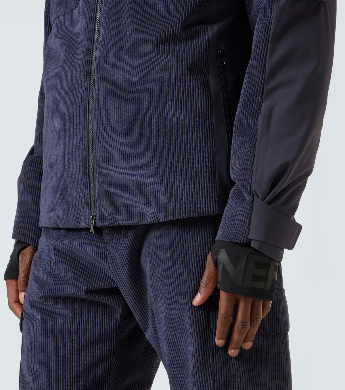 Bogner Cobe-D down-paneled ribbed-knit ski jacket