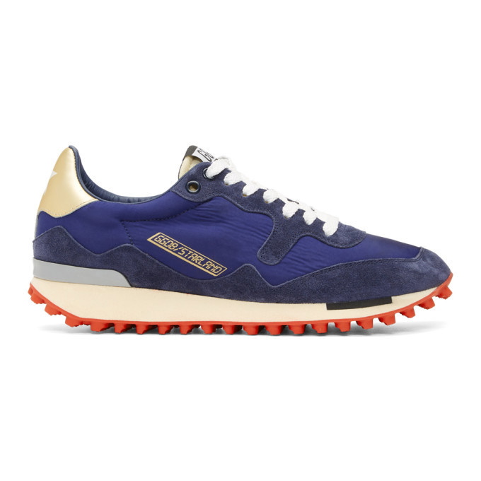 Photo: Golden Goose Blue Nylon Starland Sneakers