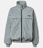 Prada Checked cotton-blend chambray jacket