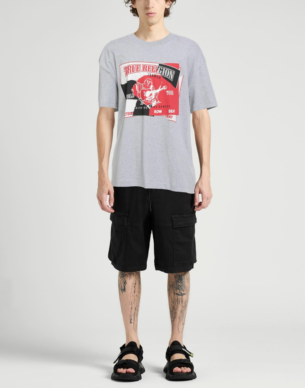 True Religion Mens T-shirt in Grey