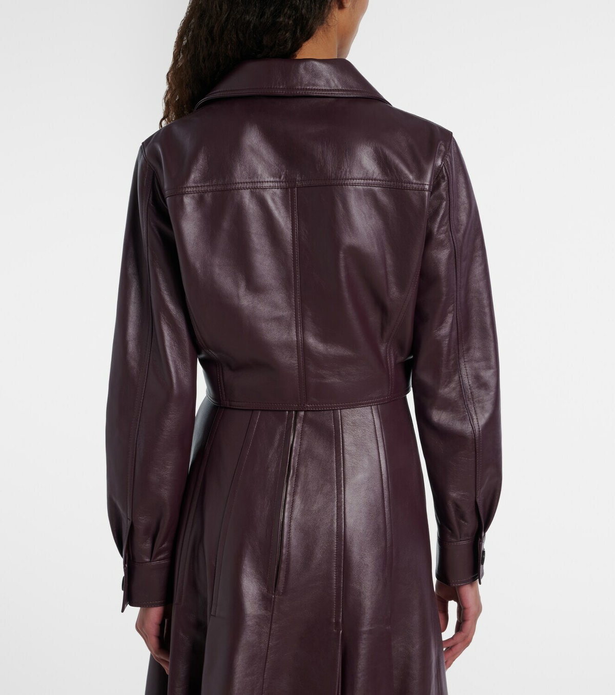 Emilia Wickstead Nics cropped leather jacket