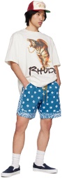 Rhude Blue Bandana Shorts