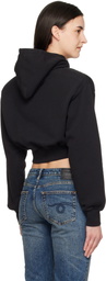 VAQUERA Black Shoulder Pad Hoodie