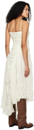 Elena Velez SSENSE Exclusive Off-White Midi Dress