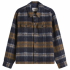 Kestin Men's Haston Jacket in Navy Check Brushed Wool