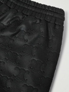 CELINE - Straight-Leg Logo-Jacquard Tech-Jersey Track Pants - Black