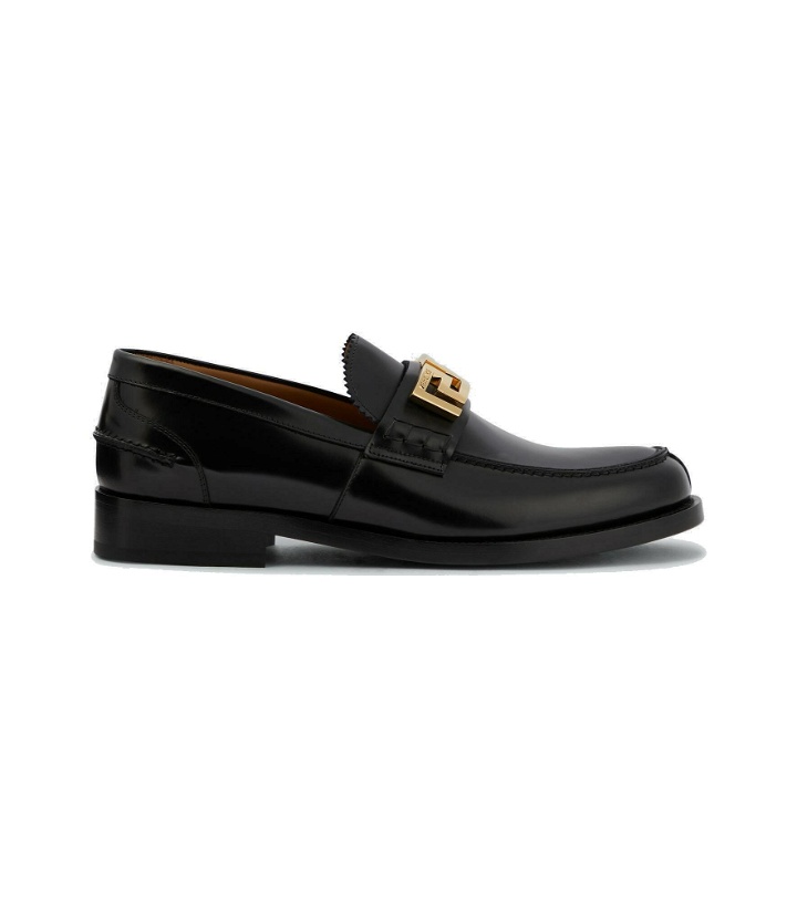 Photo: Versace - La Greca leather loafers