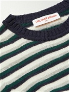 Orlebar Brown - Lorca Striped Alpaca Sweater - Blue
