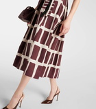 'S Max Mara Printed cotton poplin midi dress