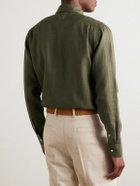 Favourbrook - Bridford Cutaway-Collar Linen Shirt - Green