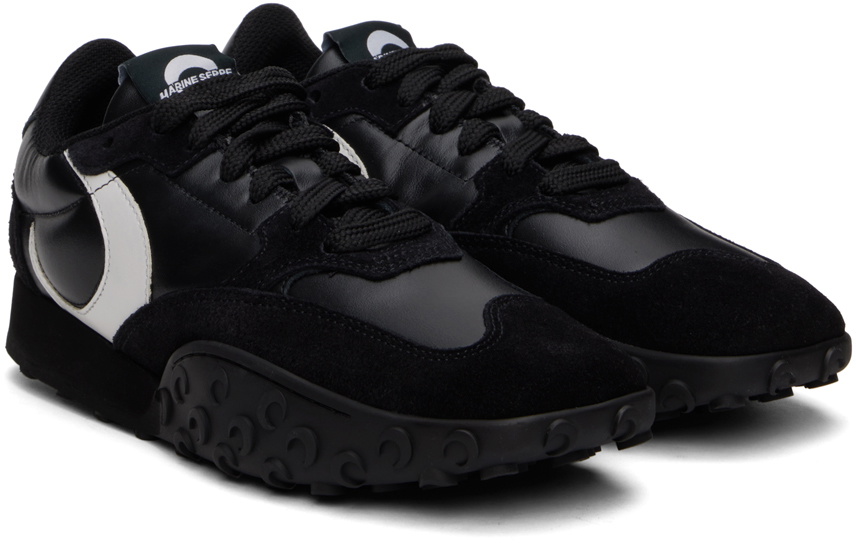 Marine Serre Black MS Rise Sneakers