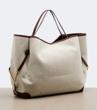 Chloé Chloé Clover leather-trimmed canvas tote bag