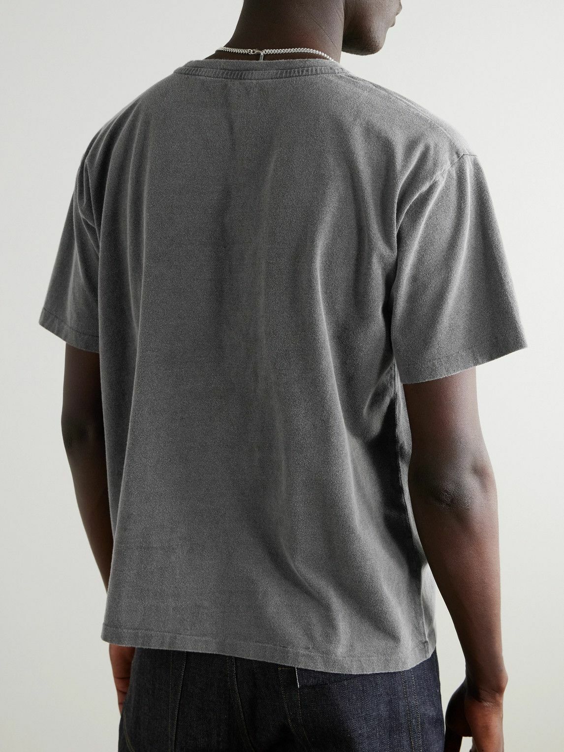 mfpen - New Garment-Dyed Brushed Organic Cotton-Jersey T-Shirt - Gray