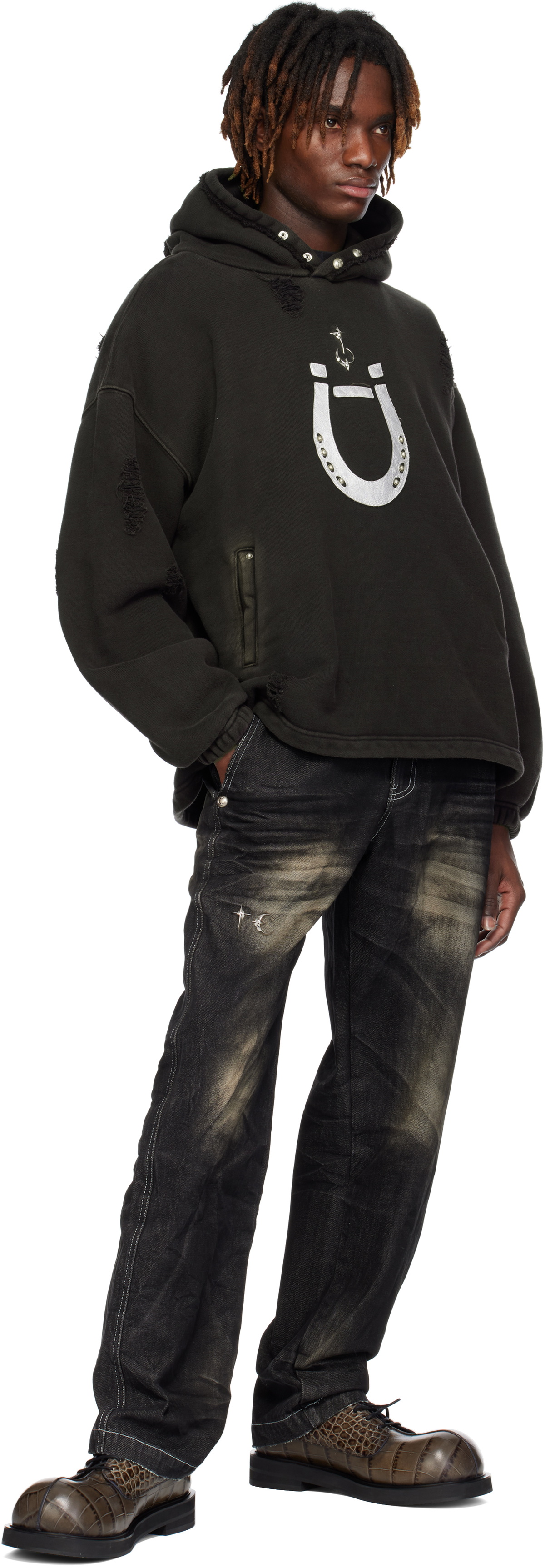 Thug Club × Dickies Black Dickies Edition Double Knee Jeans by Thug Club on Sale