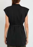 Eileen Fisher Belted Jersey Vest Black