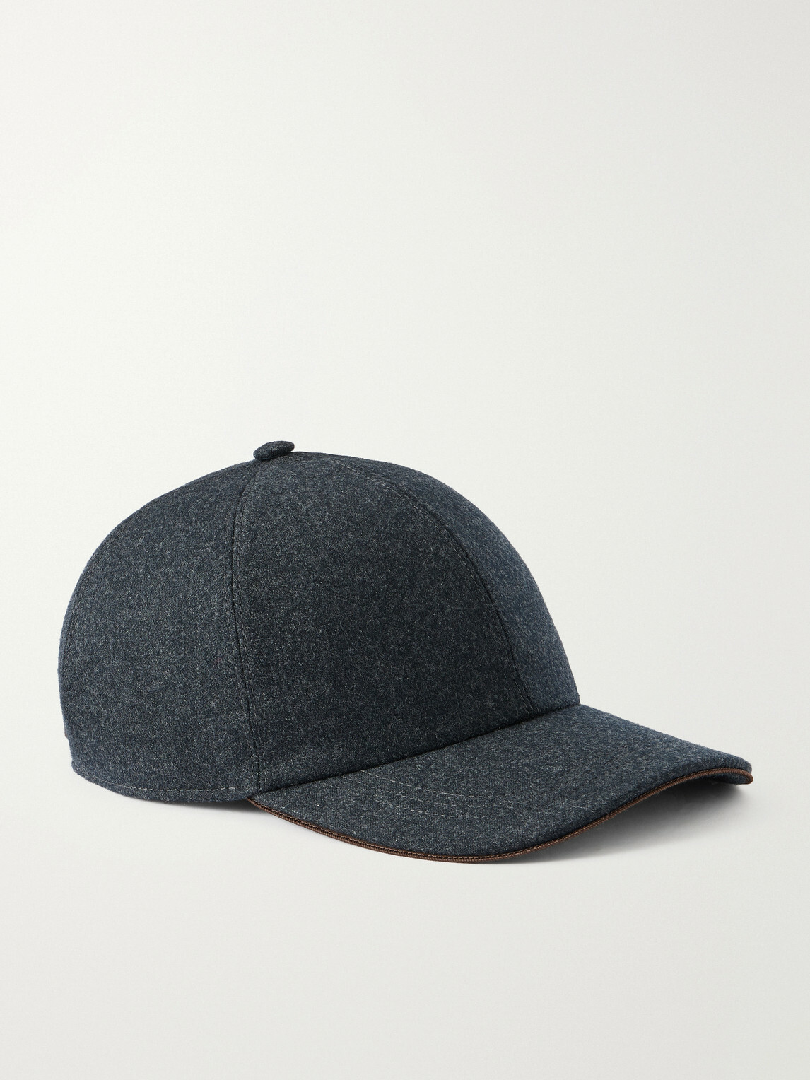 Canali - Logo-Appliquéd Wool Cap - Gray