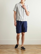 Onia - Vacation Camp-Collar Striped Cotton Shirt - Blue