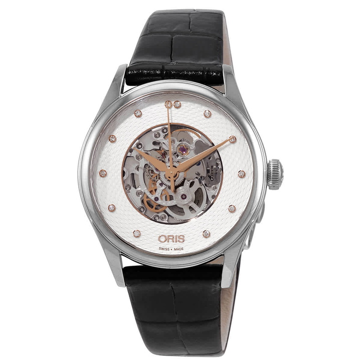 Photo: Oris Artelier Automatic Diamond Silver Skeleton Dial Ladies Watch 01 560 7724 4031-07 5 17 64FC