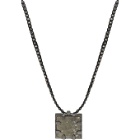 Lanvin Green and Black Mirror Necklace