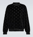 Dolce&Gabbana - Logo jacquard velvet sweater