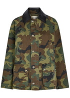 Nili Lotan Andrew Camouflage-print Cotton-blend Jacket Green