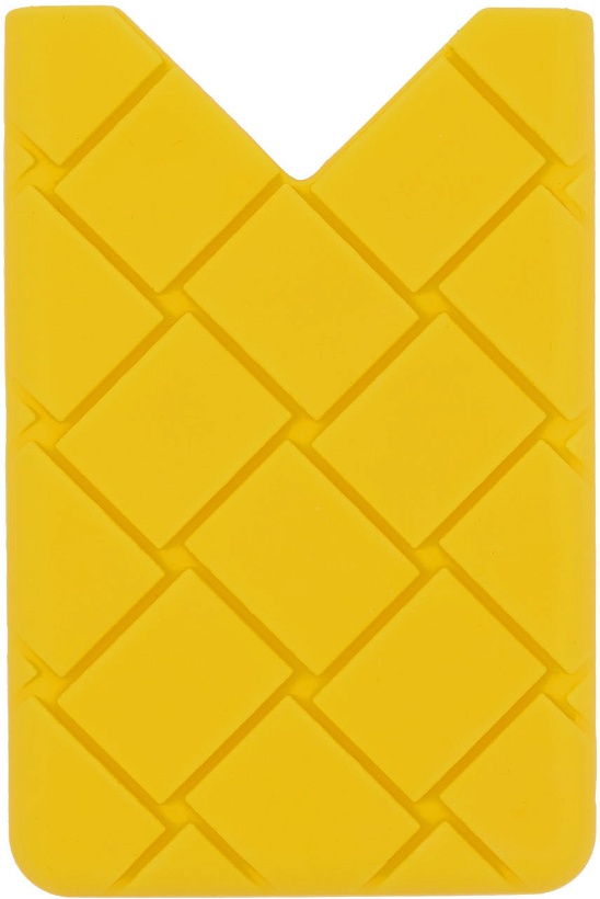 Photo: Bottega Veneta Yellow Rubber Card Holder