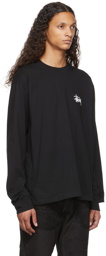 Stüssy Black Basic Logo Long Sleeve T-Shirt