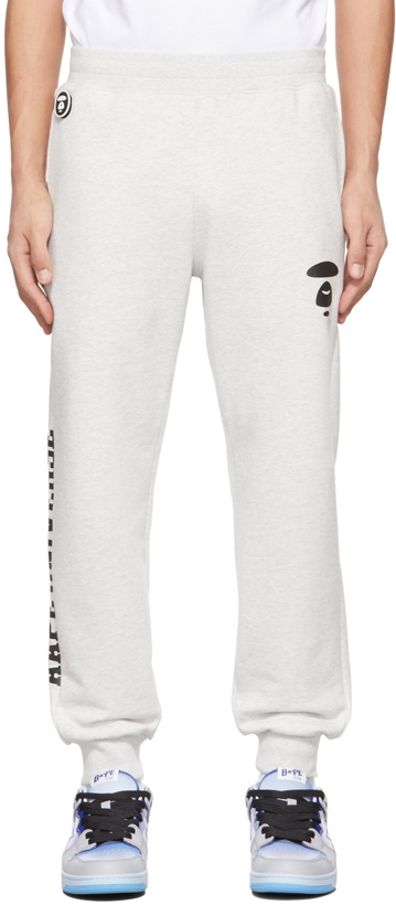 Photo: AAPE by A Bathing Ape Grey Logo Lounge Pants