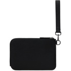 Hugo Black Grained Faux-Leather Pouch