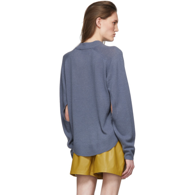 Tibi Blue Spring Cocoon Sweater