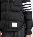 Thom Browne 4-Bar hooded quilted down jacket