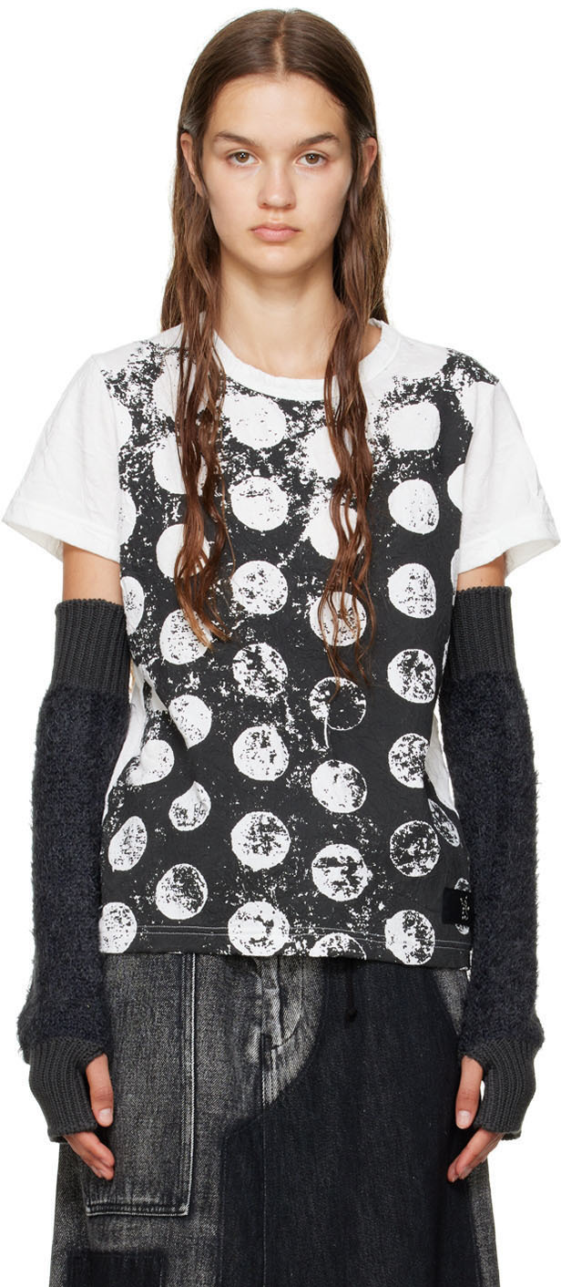 Y's Gray Shag Arm Warmers
