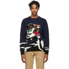 Kenzo Navy Big Tiger Sweater