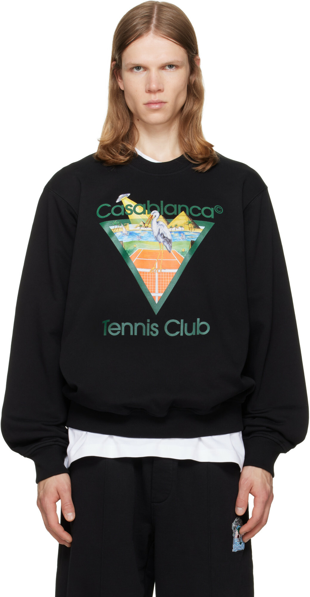 Casablanca Black 'Tennis Club' Sweatshirt Casablanca