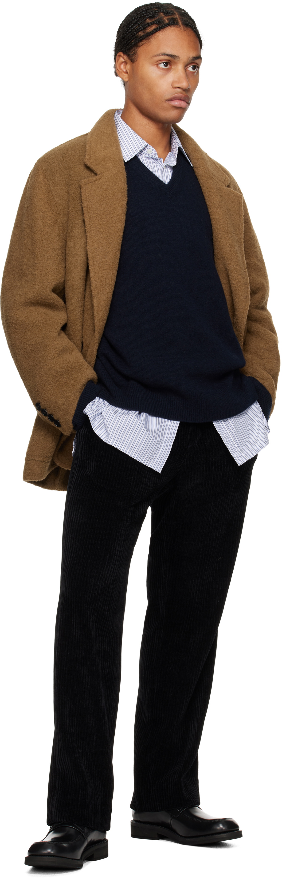 Solid Homme Tan Fleece Blazer