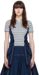 Paula Canovas Del Vas Navy Pocket Polo