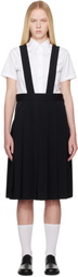Comme des Garçons Girl Black Pleated Pinafore Midi Skirt