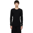 Les Tien Black Thermal Fitted Long Sleeve T-shirt