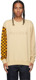 JW Anderson Yellow Check Colorblock Sweatshirt