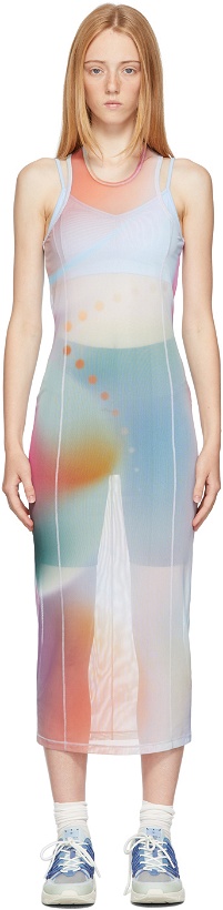 Photo: MCQ Multicolor Tie-Dye Print Maxi Dress