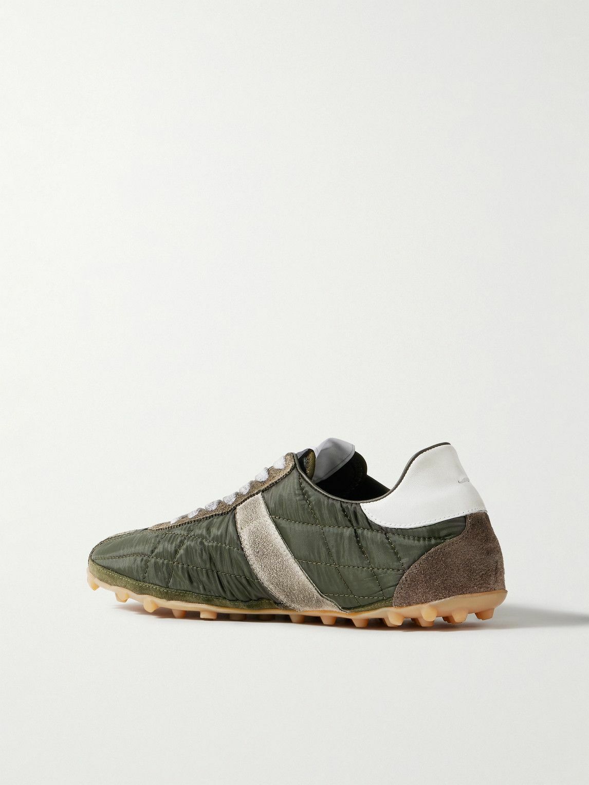 Maison Margiela - Sprinters Leather and Suede-Trimmed Nylon Sneakers - Green