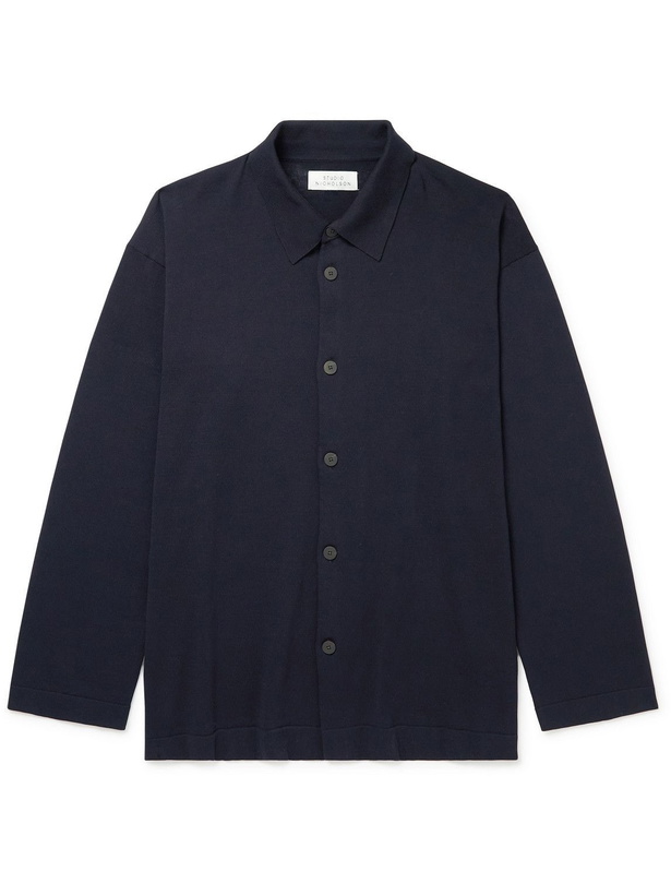 Photo: Studio Nicholson - Rivelin Slim-Fit Cotton Cardigan - Blue