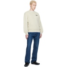 Maison Kitsuné Beige 'Maison Kitsuné' Handwriting Comfort Sweatshirt
