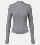 Victoria Beckham Georgia ribbed-knit wool top
