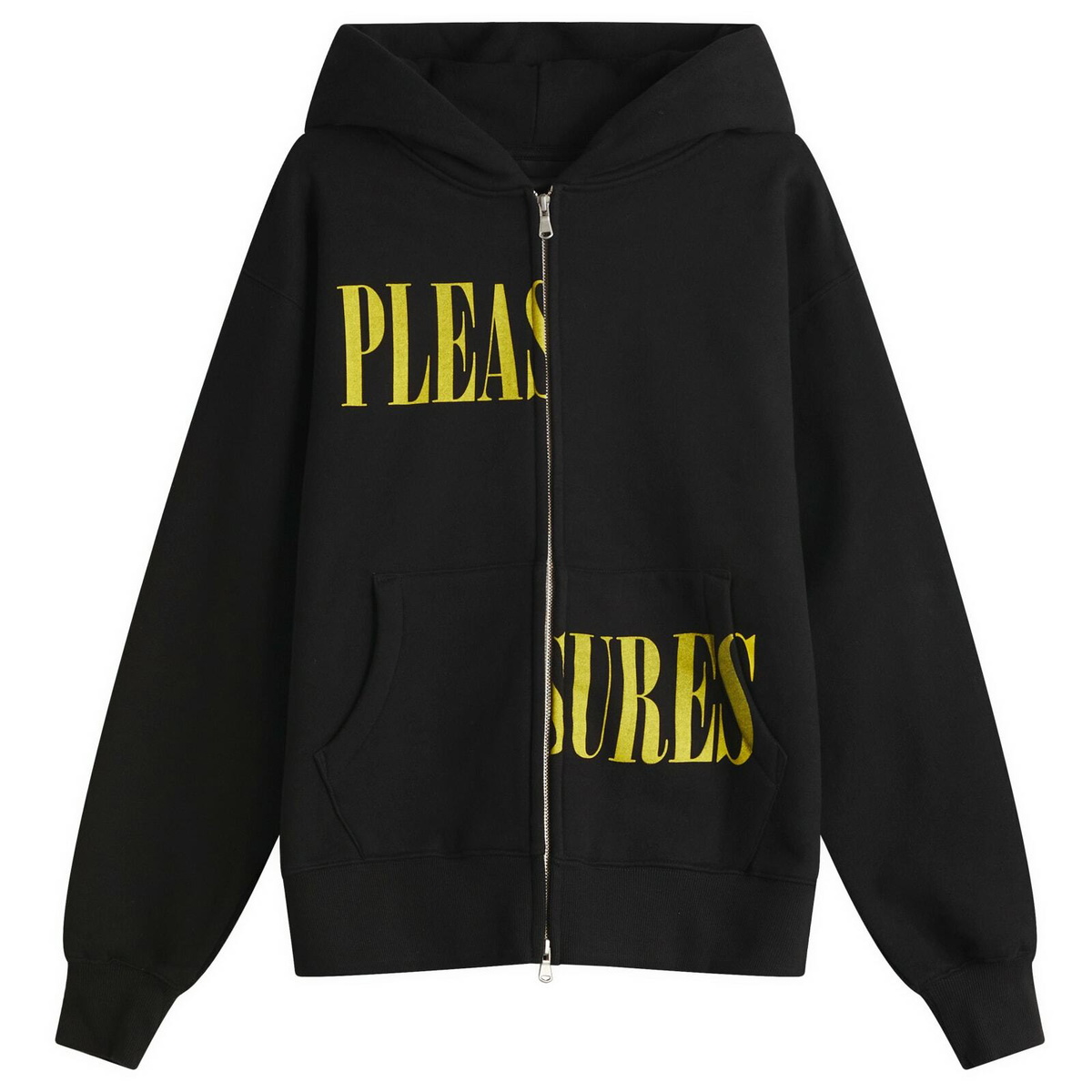 Pleasures Men's Oe Zip Up Hoodie in Black PLEASURES